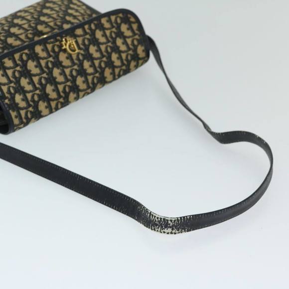 Christian Dior Trotter Canvas Shoulder Bag Navy Auth 69408 - Picture 8 of 16